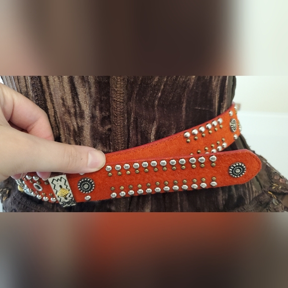 Jana Boho Genuine Leather Studded Belt - Picture 2 of 7